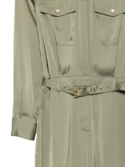 BELTED SILK-SATIN JUMPSUIT