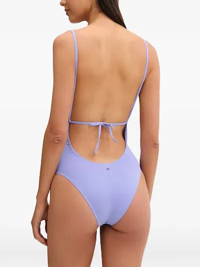 FLORAL-APPLIQUE SWIMSUIT