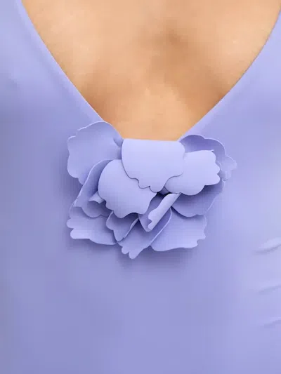 FLORAL-APPLIQUE SWIMSUIT