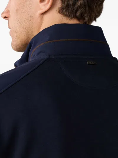 QUILTED-PANEL ZIP-UP SWEATSHIRT