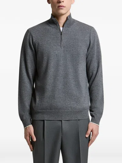 QUARTER-ZIP KNITTED SWEATER
