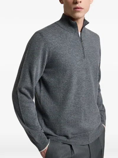 QUARTER-ZIP KNITTED SWEATER