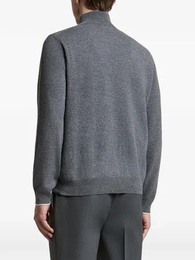 QUARTER-ZIP KNITTED SWEATER