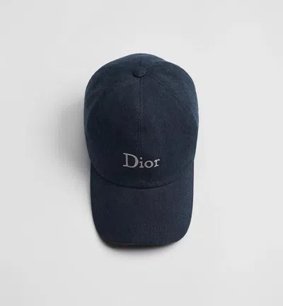 Dior D-player Cap In Blue