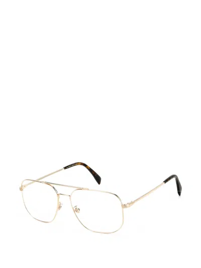 Eyewear By David Beckham Square-frame Glasses In Gold