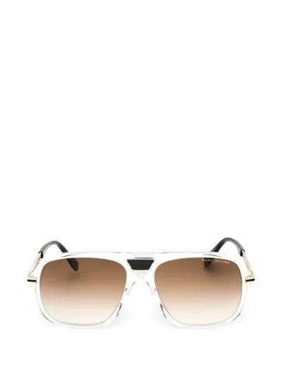 Marc Jacobs Rectangle-frame Sunglasses In Brown