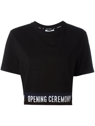 Shop Opening Ceremony Slogan Trim T-shirt