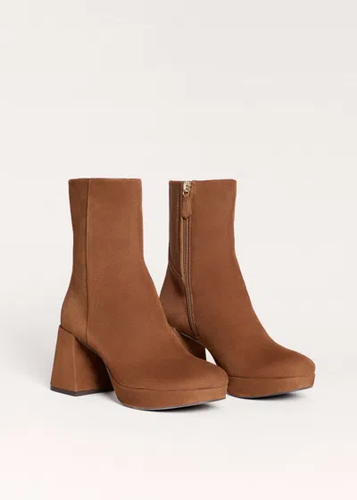 Me+em Platform Ankle Boot Caramel In Multi