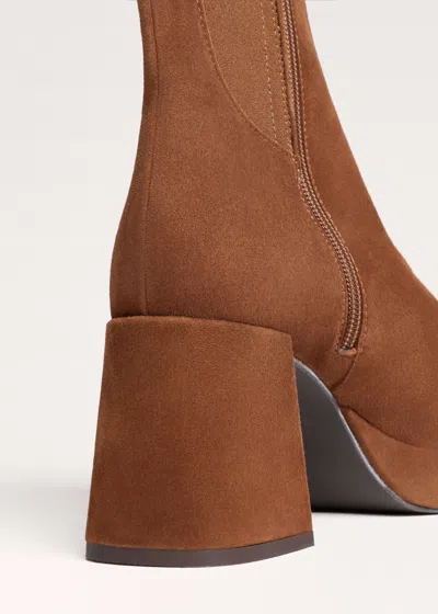 Me+em Platform Ankle Boot Caramel In Multi