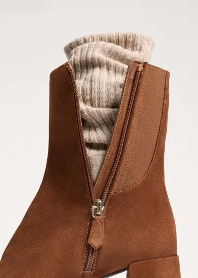 Me+em Platform Ankle Boot Caramel In Multi