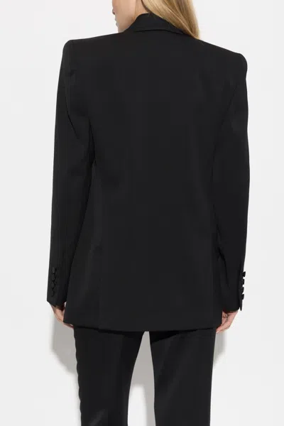 Balmain Double-breasted Wool Blazer In Black