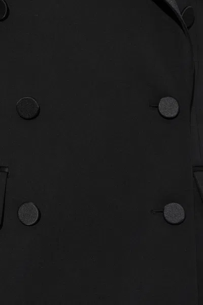Balmain Double-breasted Wool Blazer In Black