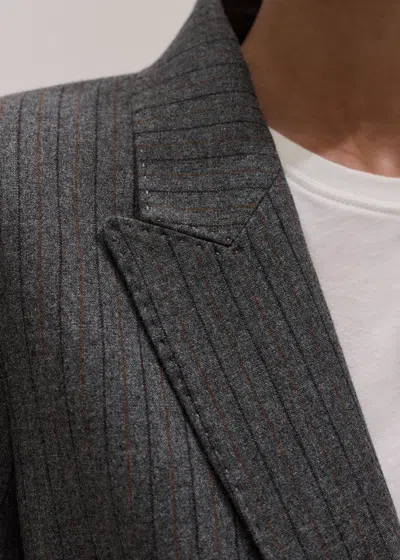 Me+em Short Sharp Shoulder Blazer Grey Multi In Multi