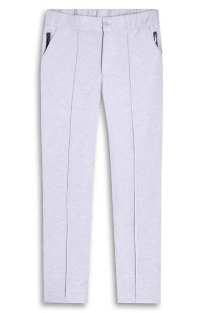 Bugatchi Soft Touch Knit Pintuck Pants In White