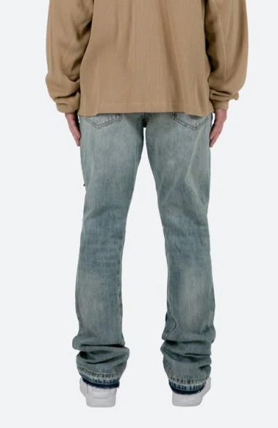 Mnml Distressed Flared Jeans In Blue