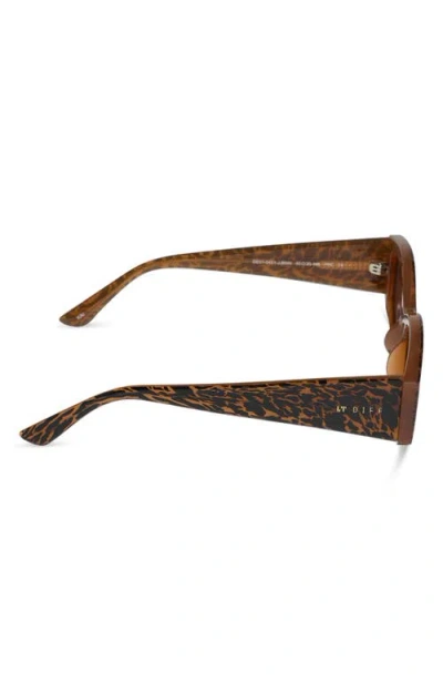Diff Kai Rectangular Sunglasses In Jungle Brown