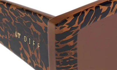 Diff Kai Rectangular Sunglasses In Jungle Brown