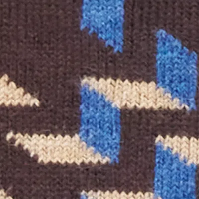 Dore Dore Doré Doré Cotton Patterned Socks In Brown