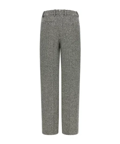 Tom Ford Houndstooth Pattern Pants In Gray