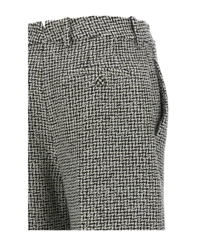 Tom Ford Houndstooth Pattern Pants In Gray