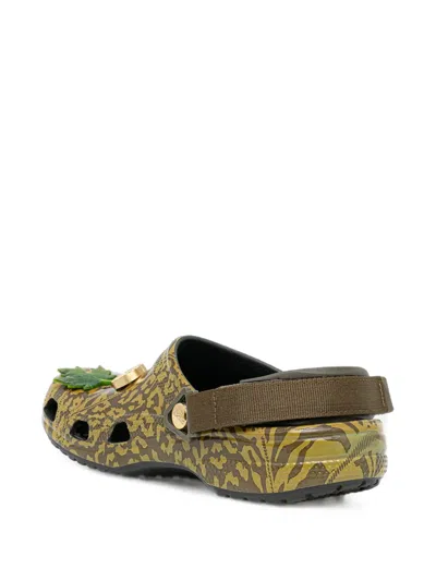Crocs Aries Classic Clogs Dark Algae In Gold