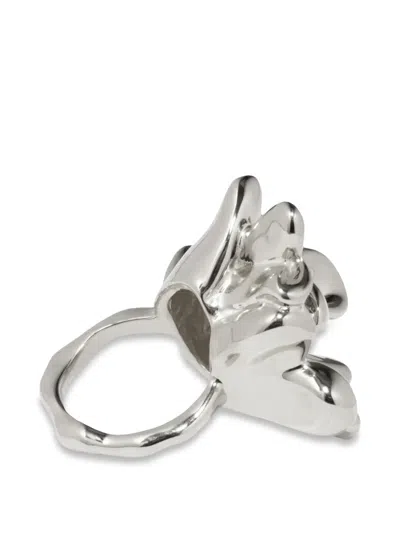 Completedworks Sculptural Statement Ring In Silber