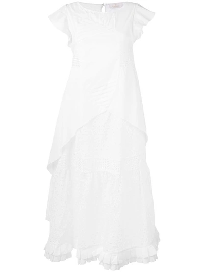 Capucci Lace-embroidered Shift Maxi Dress