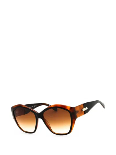Longchamp Oversized-frame Sunglasses In Brown
