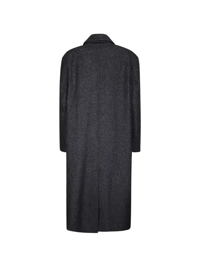 Samsoe & Samsoe Savince Double-breasted Coat In Blue