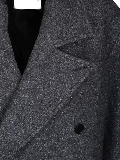 Samsoe & Samsoe Savince Double-breasted Coat In Blue