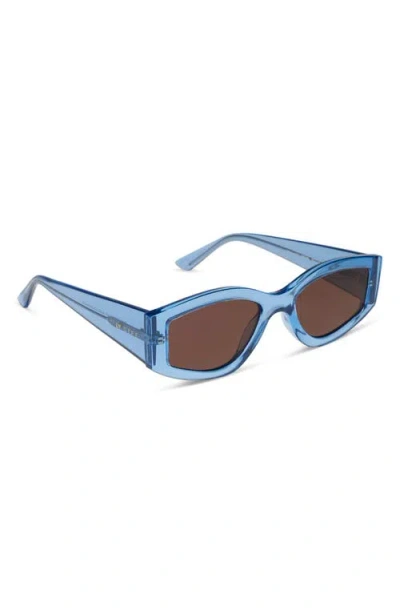 Diff Kai Rectangular Sunglasses In Sky Blue
