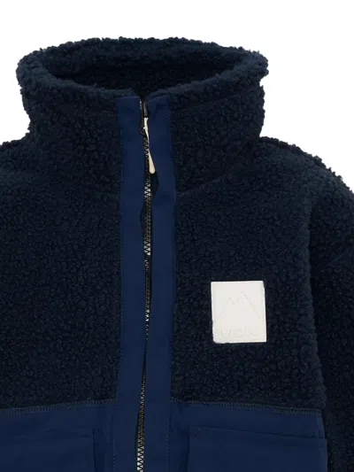 Molo Utha Panelled Teddy-fleece Jacket In Multi