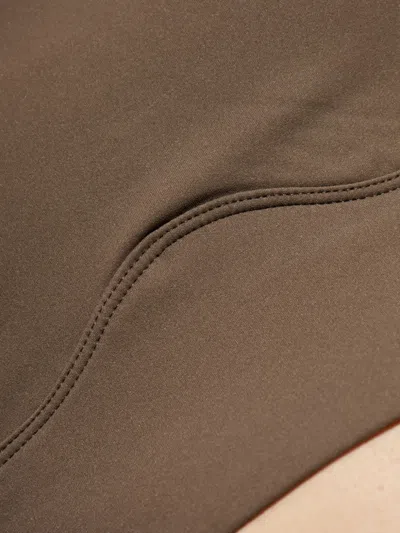 Rethinkit Studios Sienna Crossover-strap Training Top In Brown