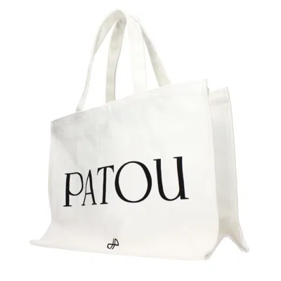 Patou -inspired Cotton Mini Bag With Decorative Trim In White
