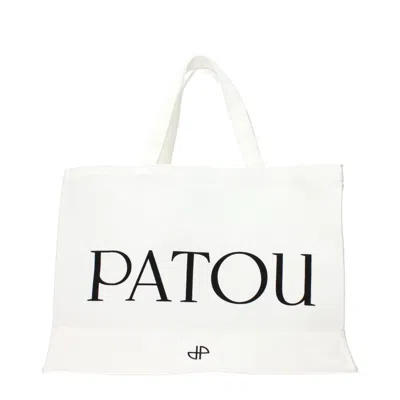 Patou -inspired Cotton Mini Bag With Decorative Trim In White