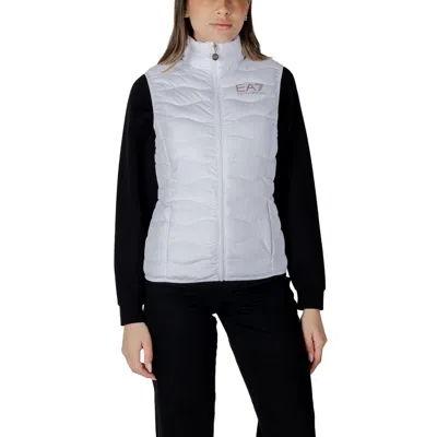 Ea7 White Polyester Sleeveless Jacket In White