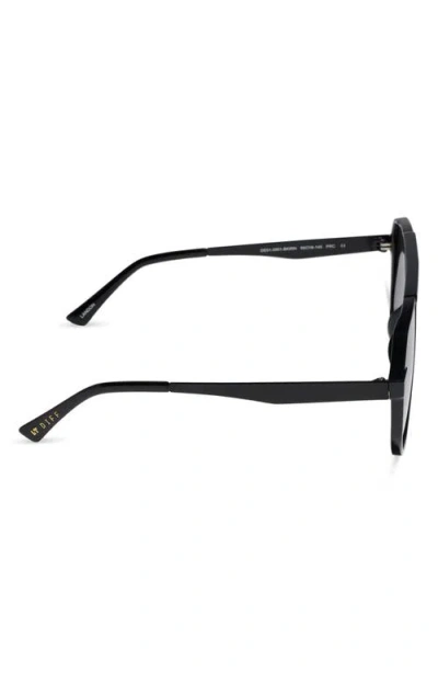 Diff Landon 58mm Gradient Oversize Aviator Sunglasses In Black