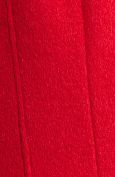 Bernardo Structured Wool Blend Coat In Tango Red