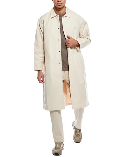 Essentials Long Coat In White