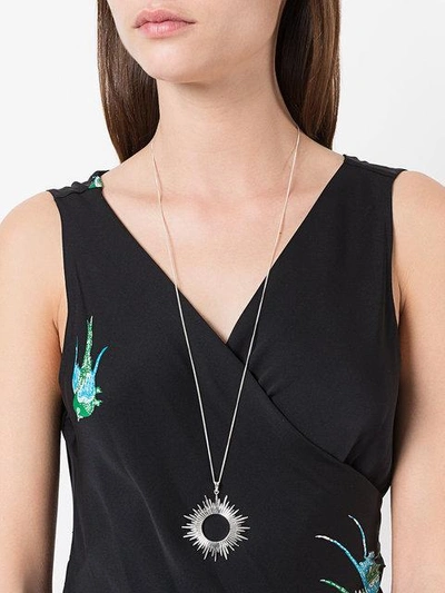 Shop Rachel Jackson Sunrays Pendant Necklace In Metallic