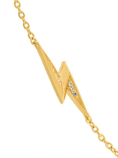 Shop Astley Clarke Vergoldetes 'mini Lightning Bolt Kula' Sterlingsilber-armband In Metallic