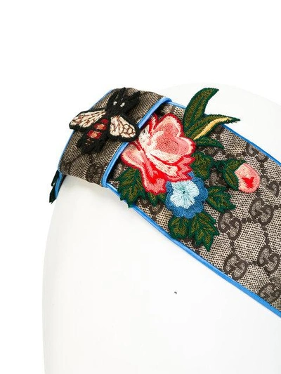 Shop Gucci Gg Supreme Embroidered Headband