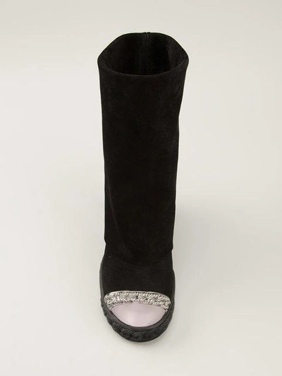 Shop Casadei Chain Detail Boots