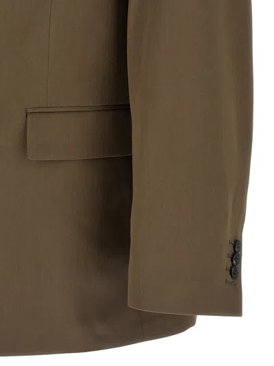 Ssstein Oversized Double-breasted Suit Jacket In Brown
