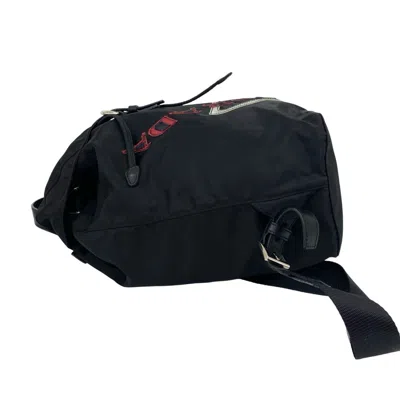 Pre-owned Prada Black Nylon Leather Backpack ()
