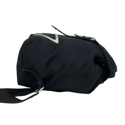 Pre-owned Prada Black Nylon Leather Backpack ()