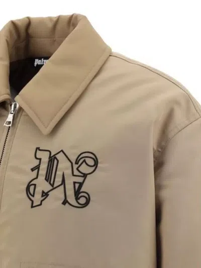 Palm Angels Polyamide Single Breasted Coat In Multi
