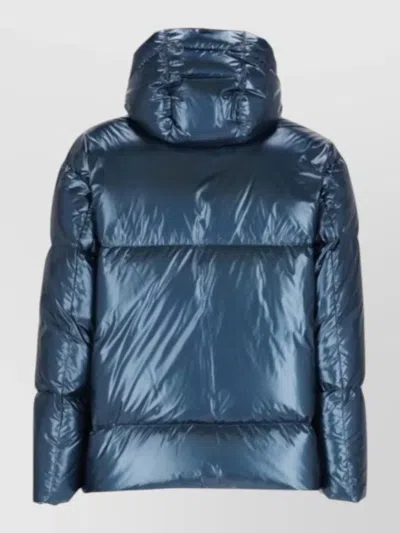 Herno Quilted Polyamide Down Jacket In Blue