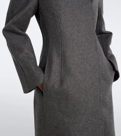 Jil Sander Double-breasted Virgin Wool Coat In Multi