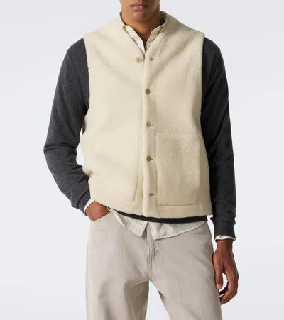 Auralee Reversible Shearling Vest In Multi